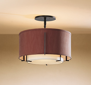 Hubbardton Forge Exos Double Shade Small Semi-Flush, Semi flush