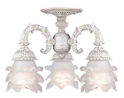 Crystorama Paris Flea Market 3 Light Ceiling Mount, Ceiling Mount ...