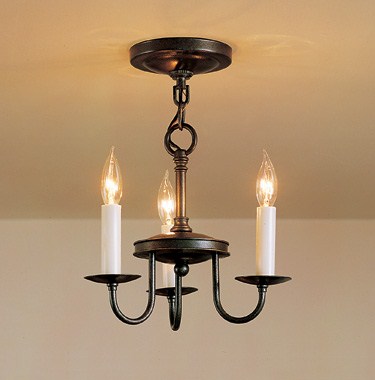 Hubbardton Forge Simple Lines Semi-Flush 3 Arm Foyer Chandelier ...