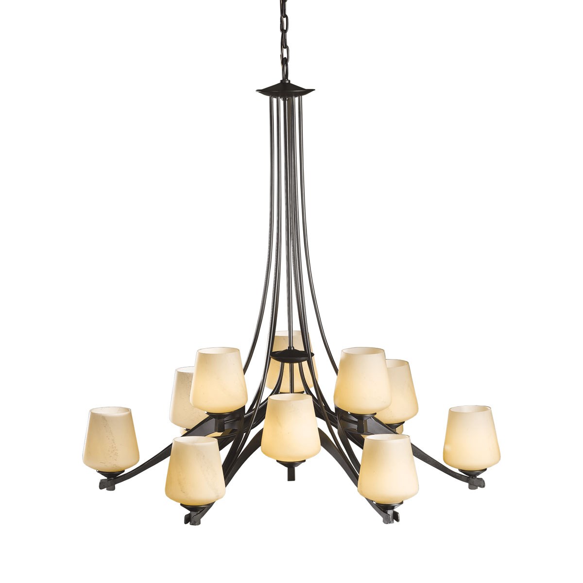 Hubbardton Forge Ribbon 12 Arm Chandelier Large Scale Fixtures Zoom In