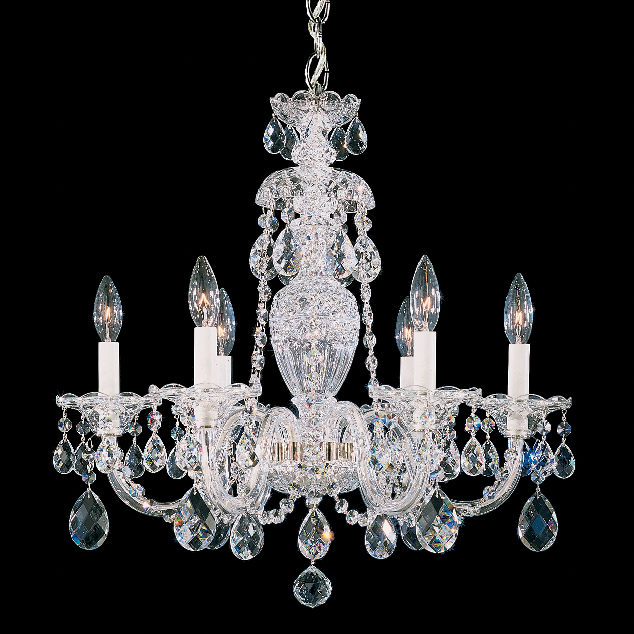 all glass chandelier