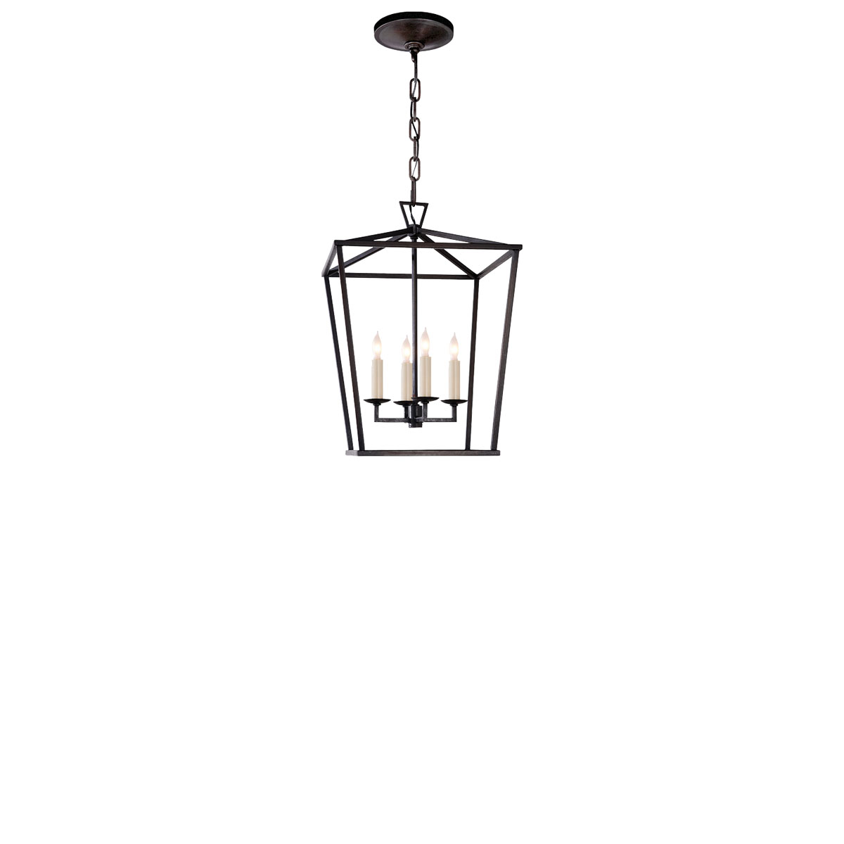 Visual Comfort Darlana Mini Lantern, Aged Iron