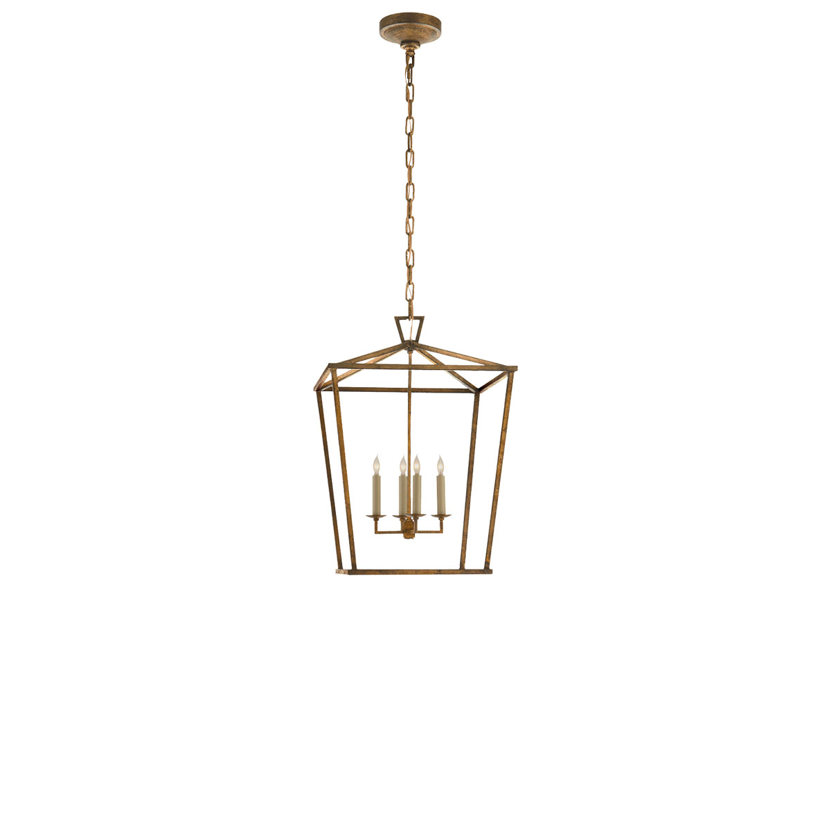 E.F. Chapman Oslo Chandelier in Gilded Iron by Visual Comfort