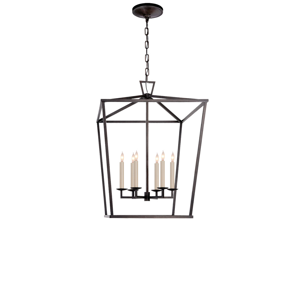 Visual Comfort Darlana Mini Lantern, Aged Iron