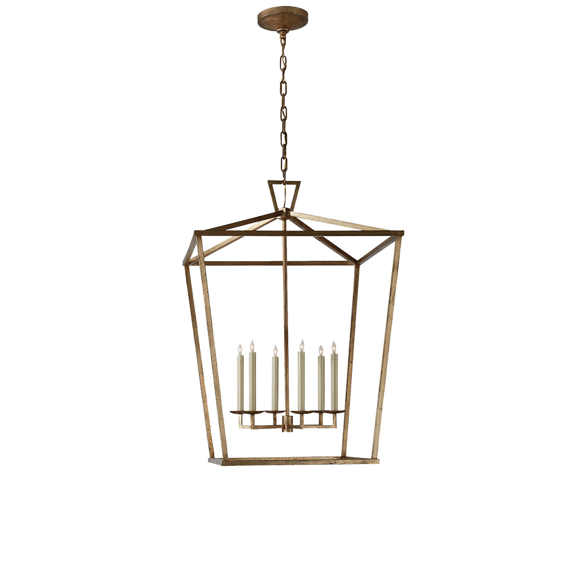 E.F. Chapman Linear Large Indoor Lantern in Nickel by Visual