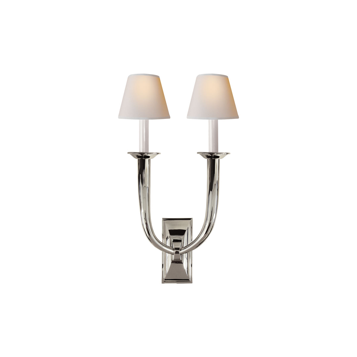 Polished Nickel (May Patina Slightly) Finish, Natural Paper Shade