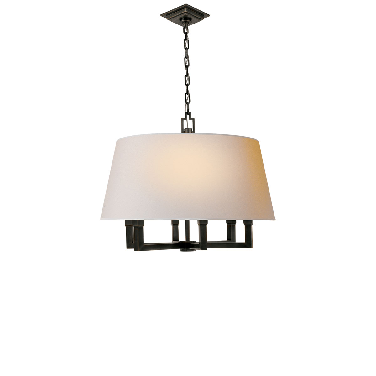 Visual Comfort Square Tube Hanging Shade, Pendant Fixture Neenas Lighting