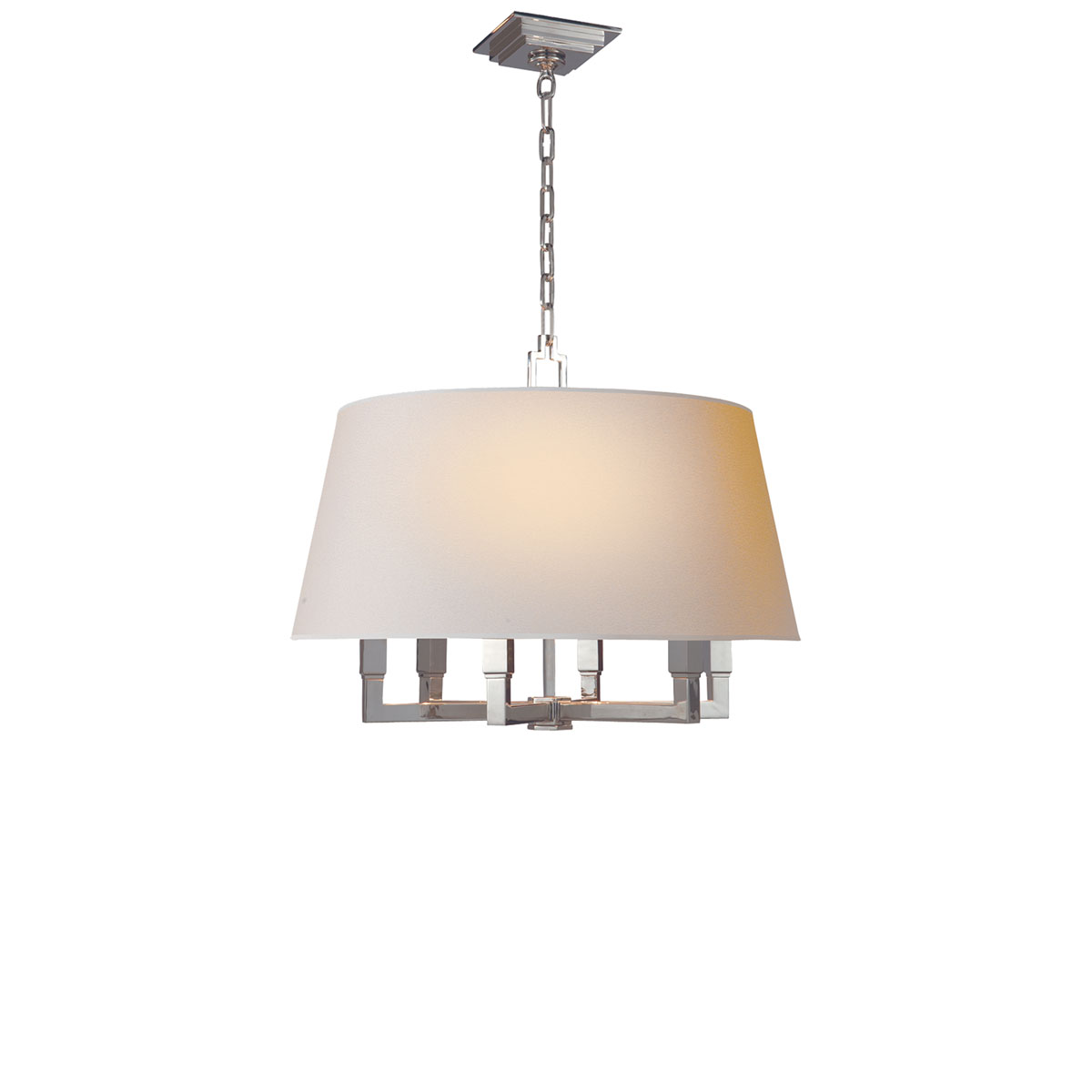 Visual Comfort Square Tube Hanging Shade, Pendant Fixture Neenas Lighting